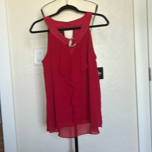 By & By, Red, Sleeveless Blouse, Size Medium, NWT - Picture 1 of 2